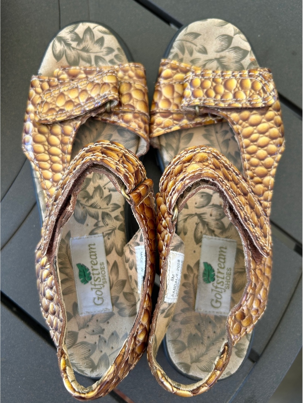 Golfstream golf shoes pebbled leather sandal